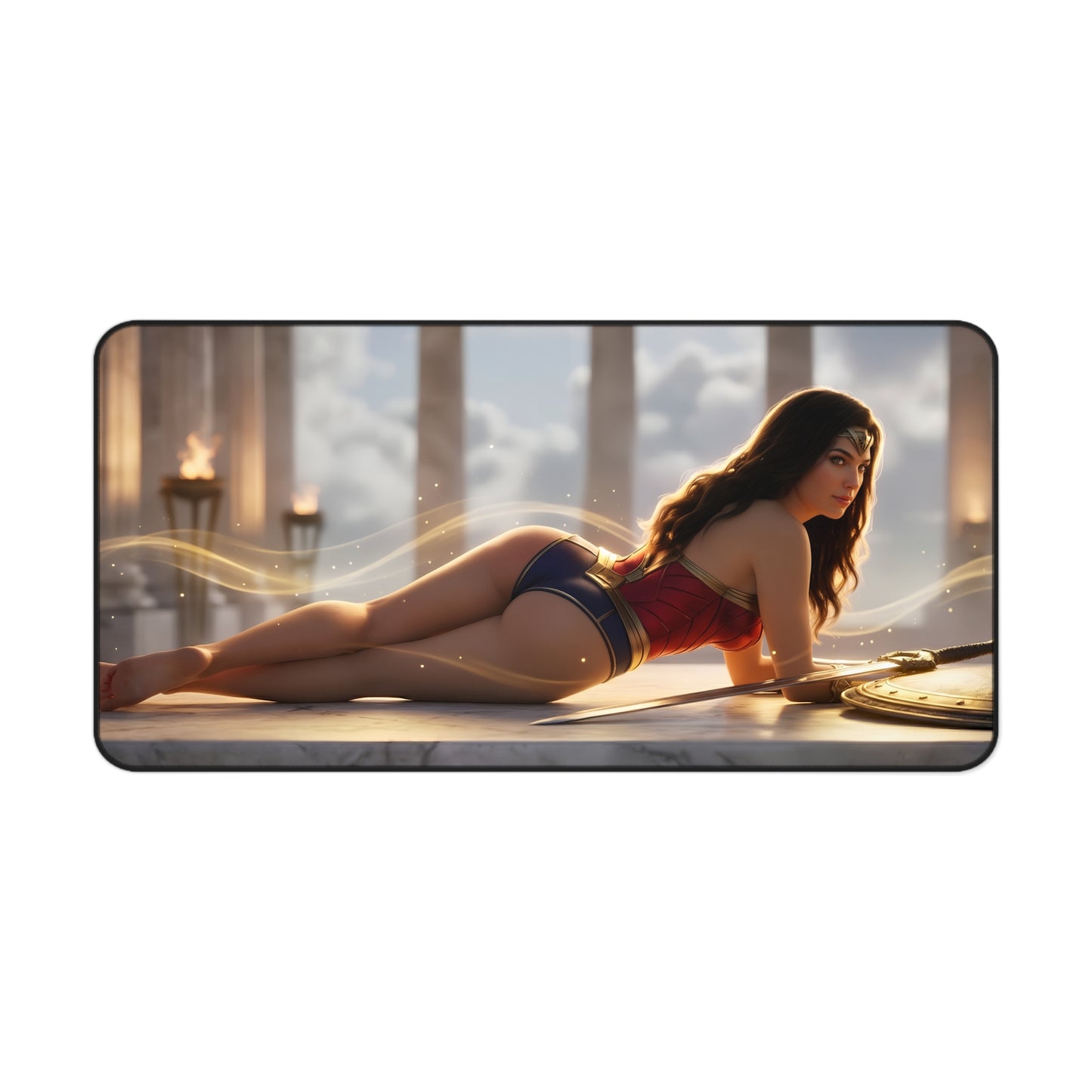 Wonder Woman Mouse Pad – DC Comics Gaming Mouse Pad, Stylish Gamer Desk Decor featuring Wonder Woman art on premium non-slip gaming mouse pad