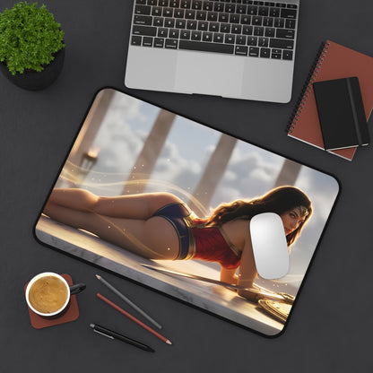Wonder Woman Mouse Pad – DC Comics Gaming Mouse Pad, Stylish Gamer Desk Decor featuring reclining heroine art on a premium gaming desk pad
