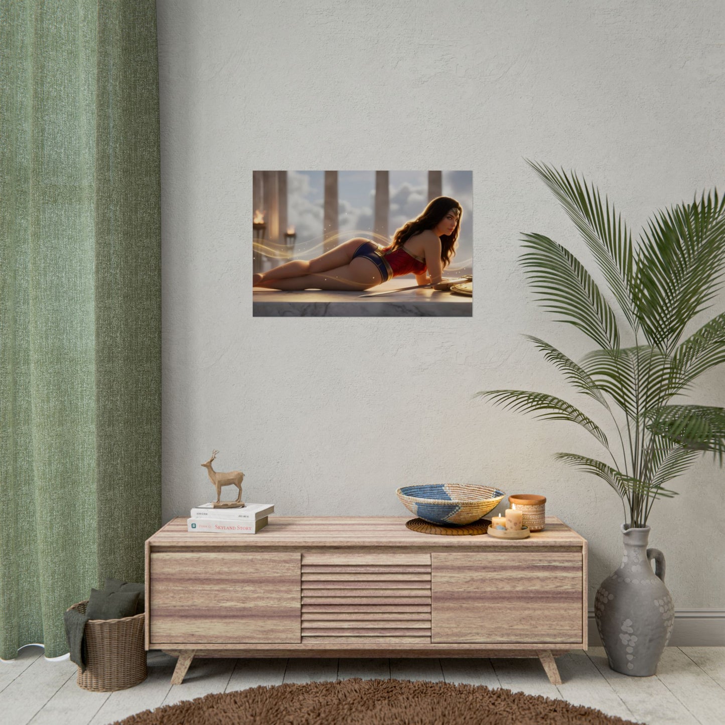 Wonder Woman Poster – DC Wall Art Print, Superhero Decor