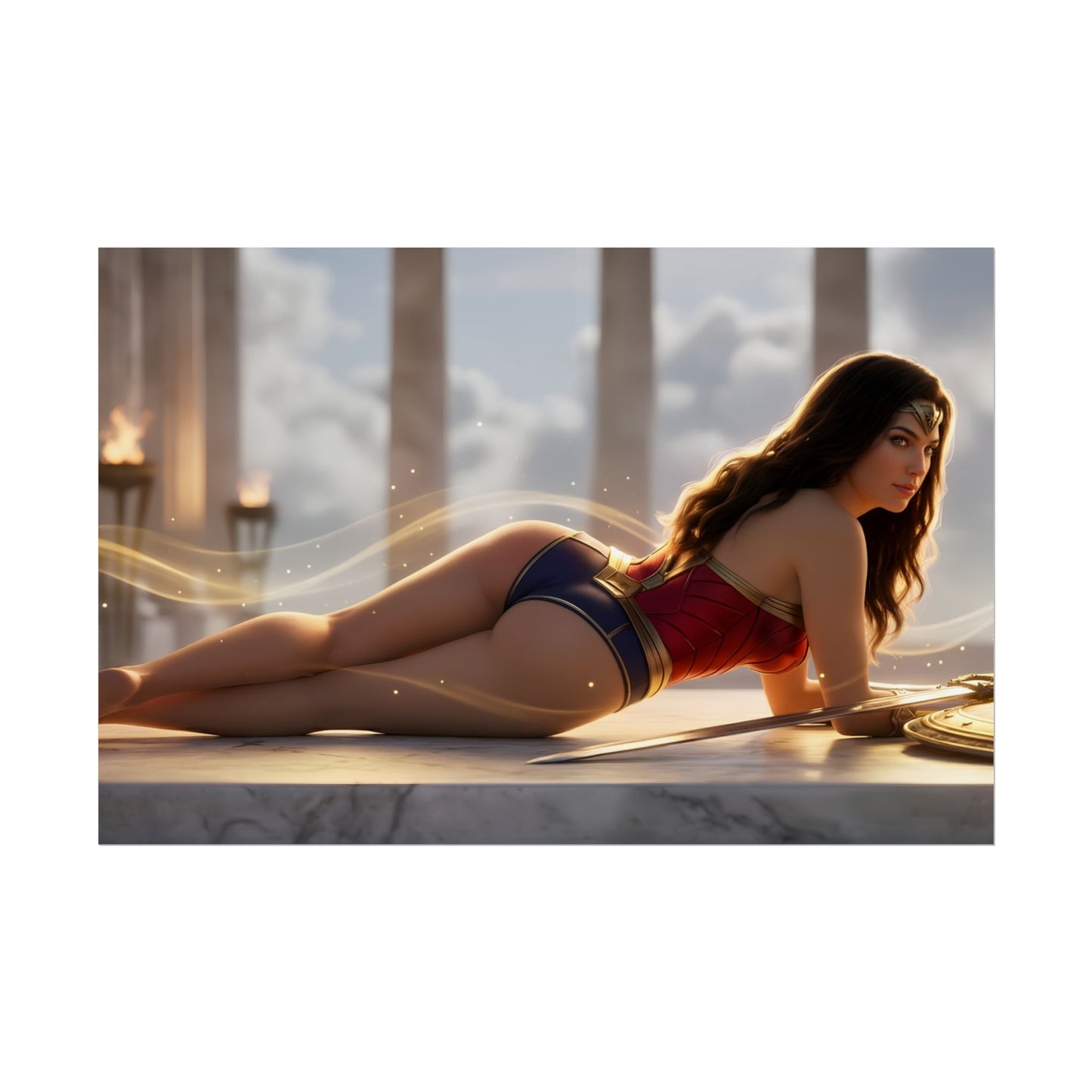 Wonder Woman Poster – DC Wall Art Print, Superhero Decor