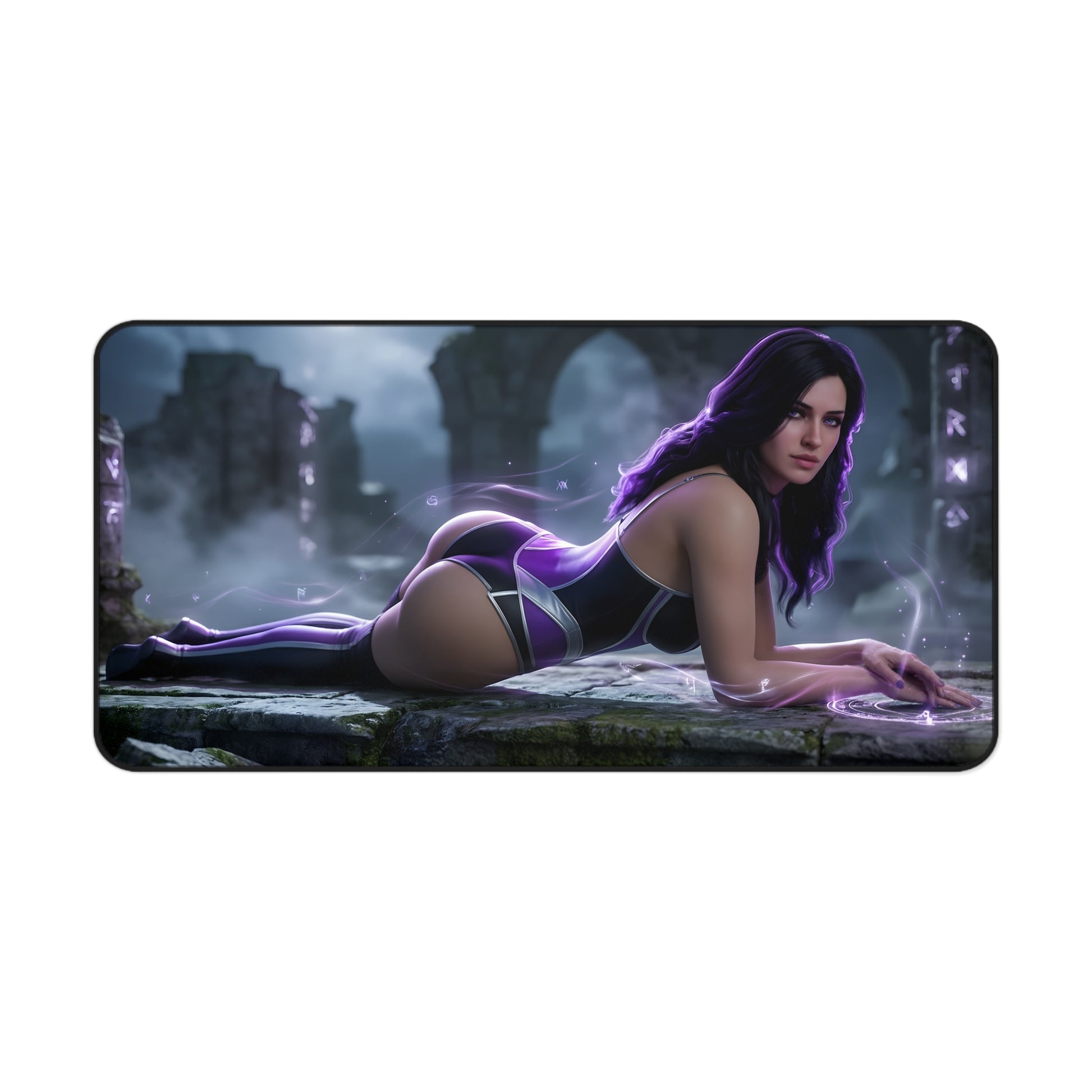 Yennefer Mouse Pad – Fantasy Sorceress Gaming Mouse Pad, Stylish Gamer Desk Decor featuring reclining sorceress artwork on a premium gaming mouse pad