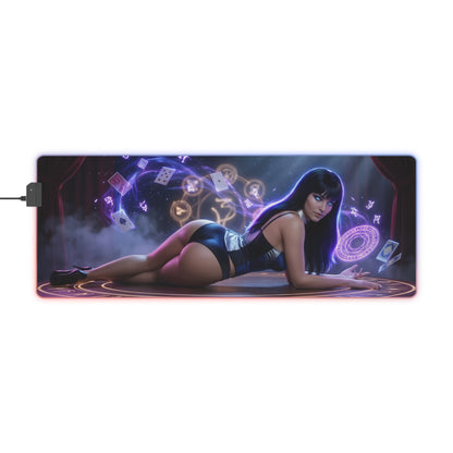 Zatanna RGB Mouse Pad – DC Comics Illuminated Desk Mat, Magic Gamer Setup with Zatanna artwork, RGB edge lighting and anti-slip base
